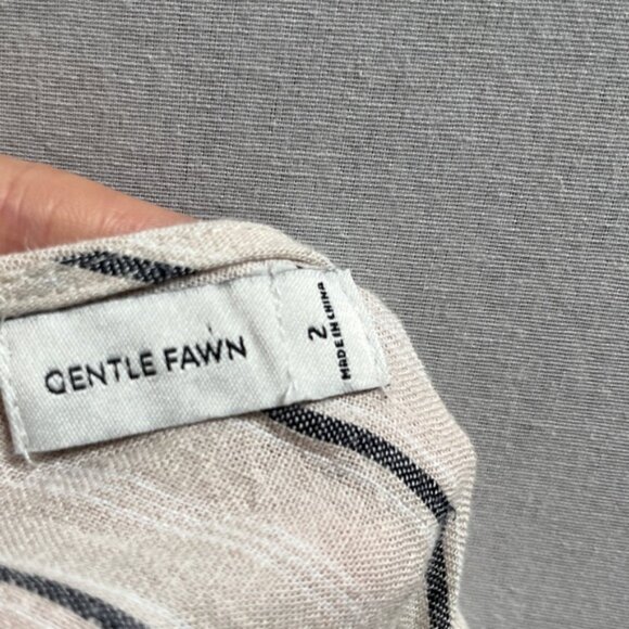 Gentle Fawn Arthur Linen tie back stripe jumpsuit Sz 2 - Picture 11 of 16